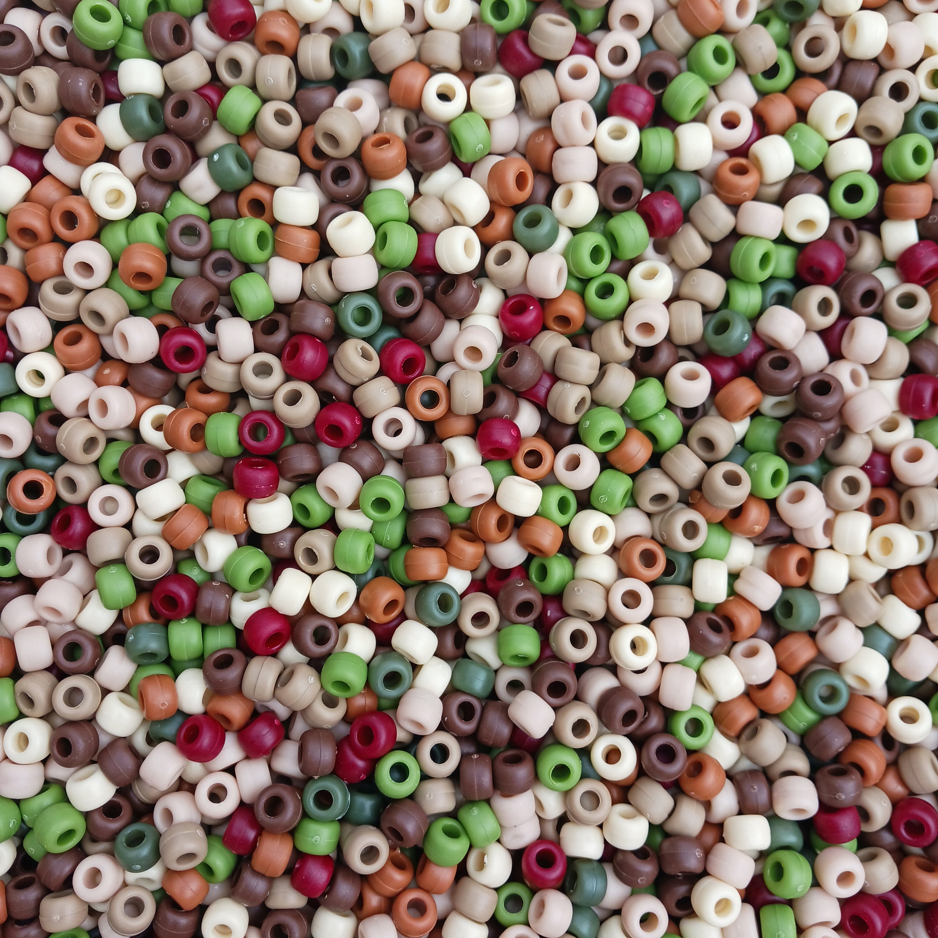 Christmas Mix Red & Green 9x6mm Pony Beads 500pc USA Jolly Store Crafts