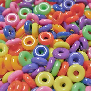 14mm Rings Fun Circus Multi Colors 100pc made in the USA crafts kids bird toys