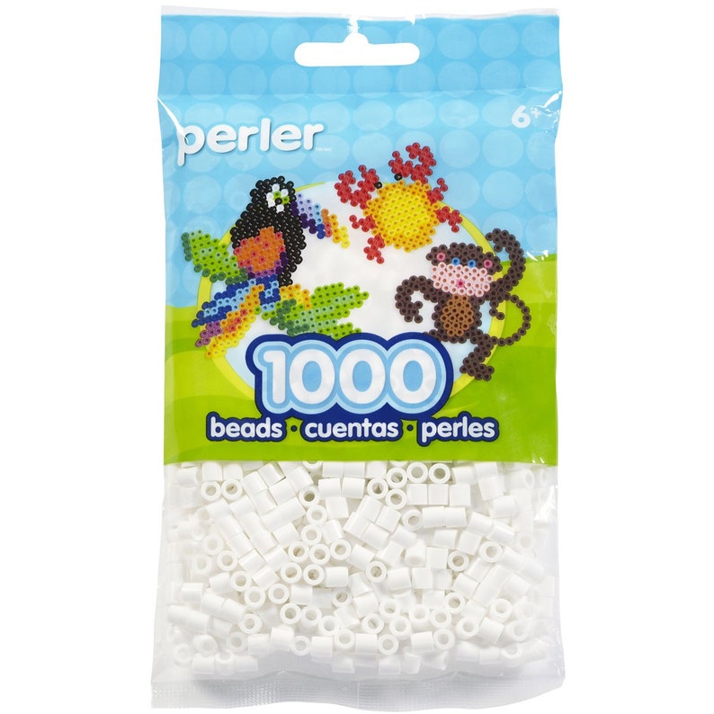 White Perler Beads 1000pc Pkg Free Shipping Etsy