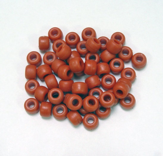 Jolly Store Crafts Red Pony Beads 9x6mm 500pc Made in The USA, Girl's