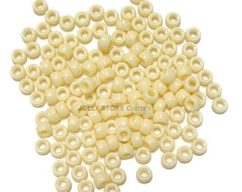 1,000 Ivory 7x4mm Mini Pony Beads for school church crafts decor kandi jewelry