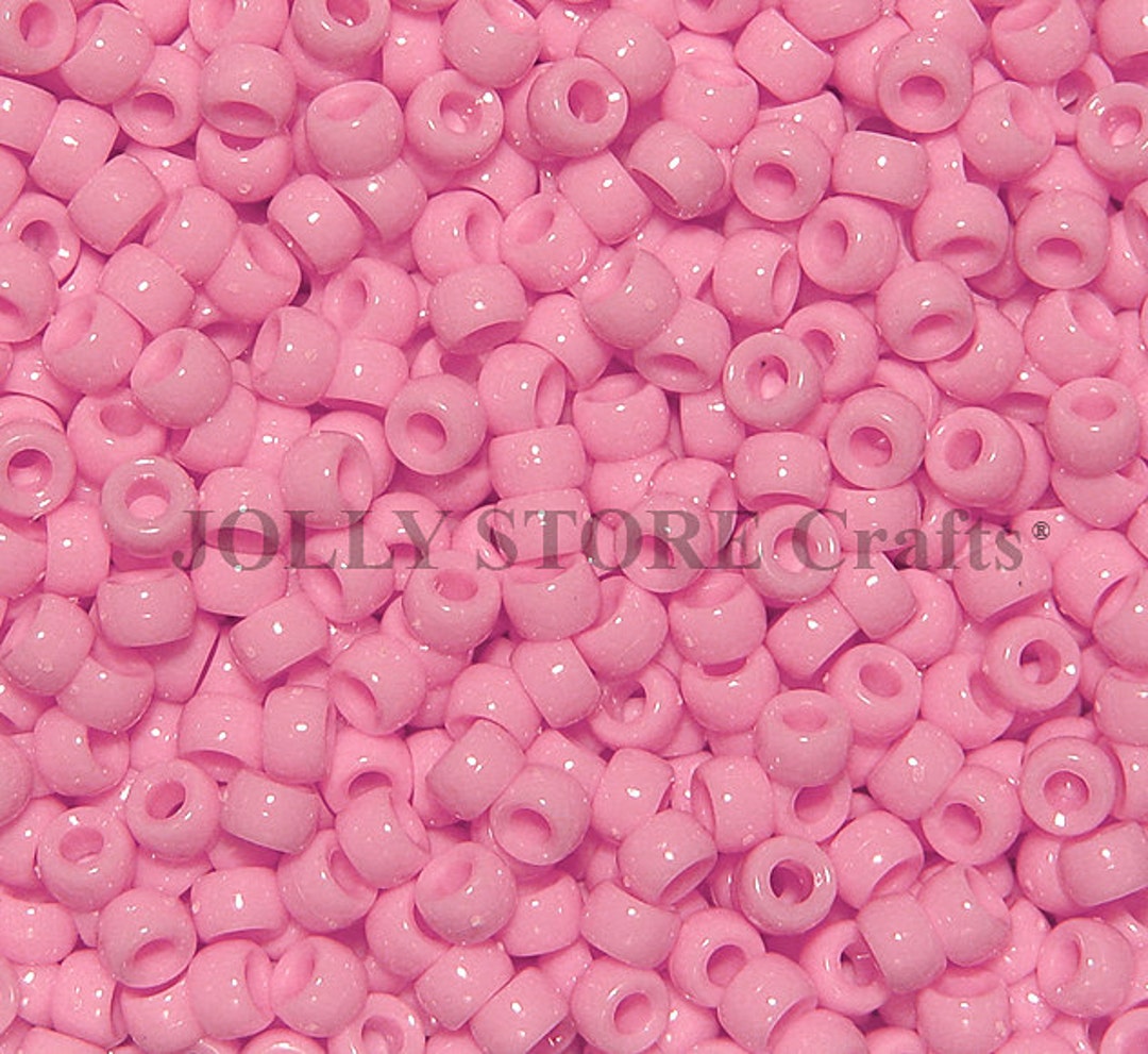 Flat Red 9x6mm Pony Beads 500pc made in USA for school kids VBS crafts hair  decor kandi jewelry