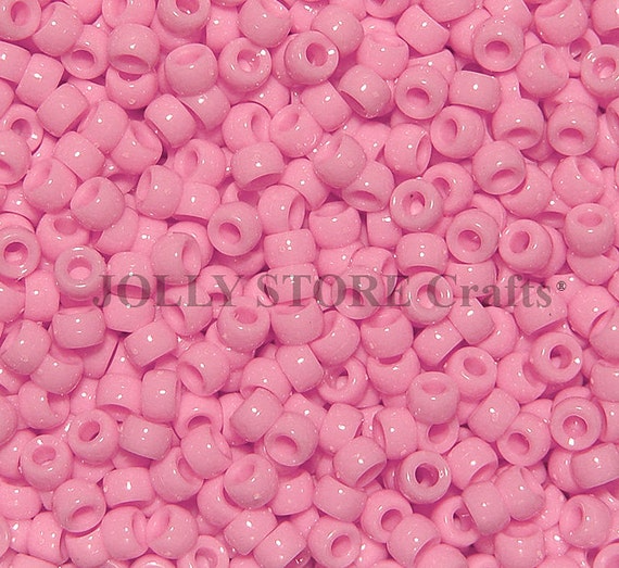 1,000 Pink 7x4mm Mini Pony Beads Made in the USA for School Church
