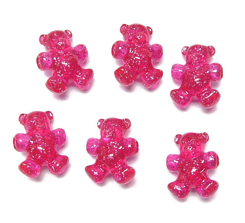 Red Heart shaped Pony Beads horizontal hole made in USA kids crafts jewelry