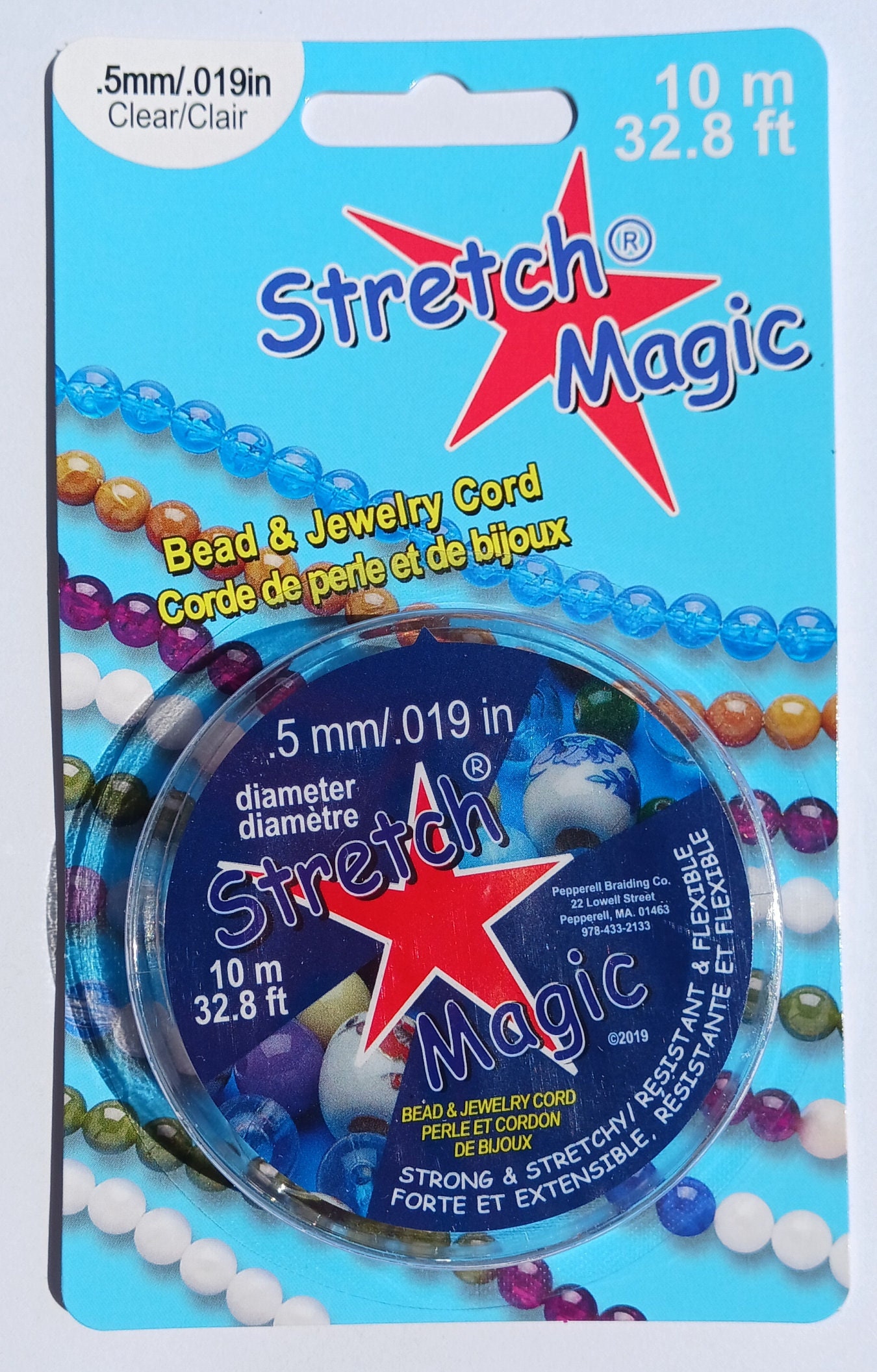 Clear Stretch Magic, .5mm Diameter X 10 Meters Length Stretchy Craft Cord  String Free Shipping 