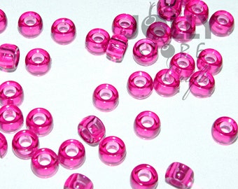 1,000 Fuchsia 7x4mm Mini Pony Beads for school church crafts decor kandi jewelry