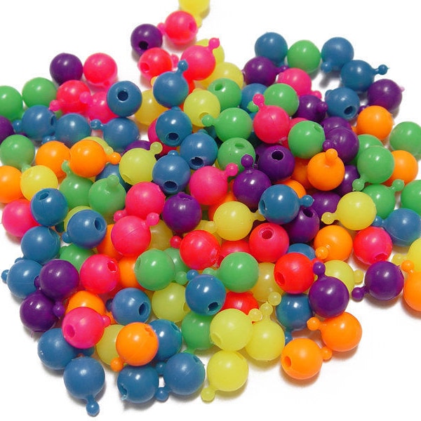 Multi Neon Colors Pop Snap Beads 12mm, 1gross/144pc Made in the USA