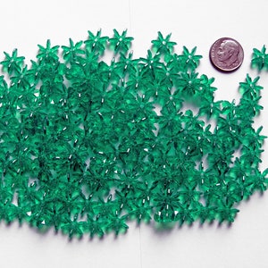 Emerald 12mm Starflake Sunburst paddle Craft Beads Made in the USA 400pc