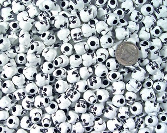 Skull Beads Antiqued White Skull Beads crafts beading survival jewelry