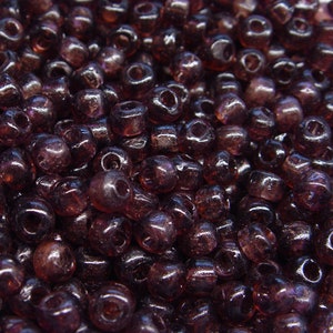 9mm Matte Amethyst Indian Glass Pony Roller Crow Beads 100pc