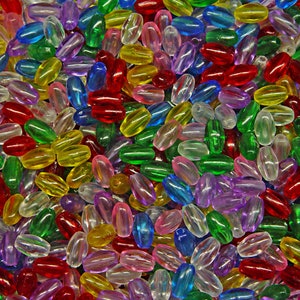 Perles artisanales de blé, de riz et d'avoine, ovales, multicolores, 9 x 6 mm, 500 pièces
