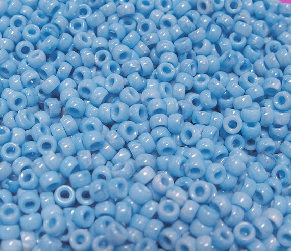 1,000 Marbled Powder Blue Mini Pony Beads for School