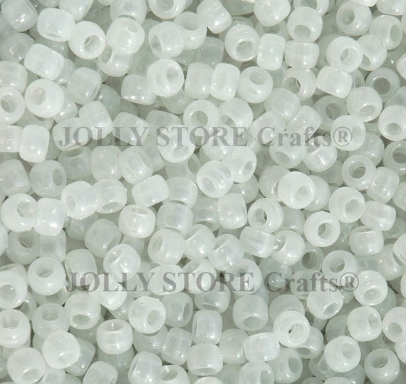 9mm Glow in the Dark Colors Pony Beads Bulk 1,000 Pieces