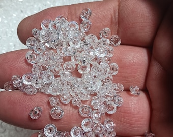 Crystal Clear 6mm Rondelle faceted spacer beads 1000pc made in USA Jolly Store Crafts