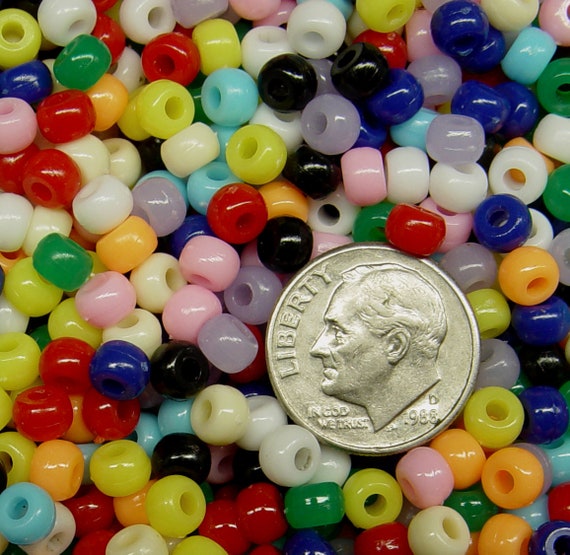 Plastic Faceted Beads, Round Transparent, 10mm, 100-pc, Multi Mix