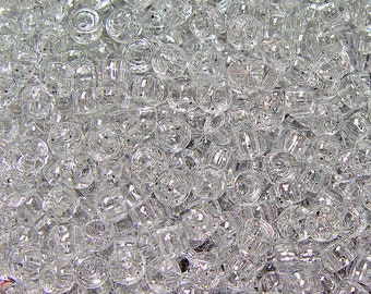 Silver Sparkle Glitter 6.5x4mm Mini Pony Beads 1,000pc Made in USA for school church crafts decor kandi jewelry