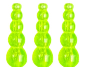 Fishing Lure Rig Stack Beads Chartreuse Yellow 50pc plastic DYI Walleye jig