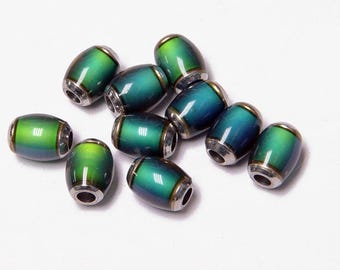 Mood Beads Mirage Color Changing 10x6mm 10pc fun science school beading crafts jewelry beads