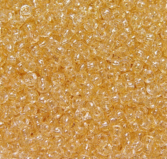 Gold Glitter Sparkle 9x6mm Pony Beads 500pc made in USA crafts school church VBS