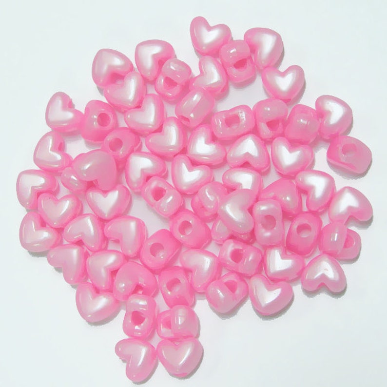 Dark Pink 7mm mini Pony Beads 1000pc made in USA for crafts school kids jewelry