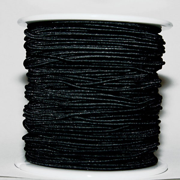 1mm Black Elastic Cord string 21M/68ft Spool