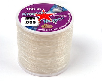 Bulk Stretch Magic Clear 100M Spool 1mm Diameter stretchy cord Free Shipping