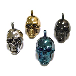 Skull Pendant 316 Stainless Steel for paracord necklaces biker jewelry
