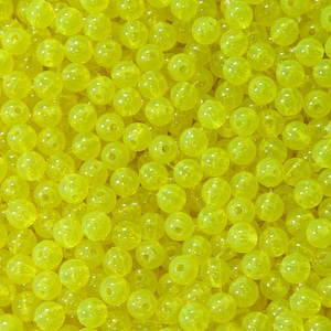8mm Lure Yellow Round Beads 250pc made in USA for school fishing lures church crafts