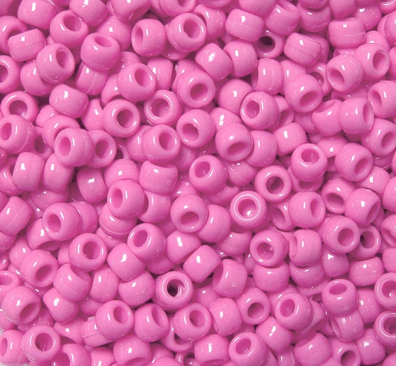 Dk Purple Pearl 9x6mm USA made Pony Beads 500pc kids school crafts kandi jewelry