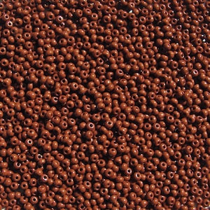11/0 Preciosa Seed Beads Opaque Brown 24gm tube