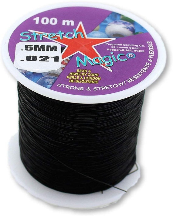 Bulk Stretch Magic Black 100m/328ft Spool .5mm Diameter Stretchy Cord Free  Shipping -  Norway