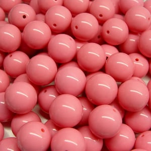 19mm Pink Chunky Bubblegum Big Large Acrylic Round Beads 20pc