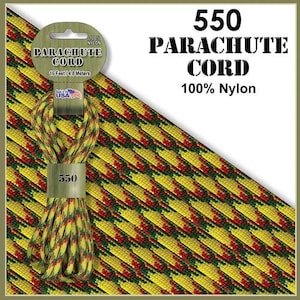 Vietnam Era 550 Paracord Parachute Cord 100% Nylon 16ft.  Made in America