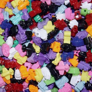 Cars Trains Boats Airplanes Transportation Beads 24pc Multi Colors made in USA