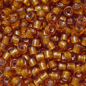 Topaz with Silver Foil Lining Czech Glass 9x6mm Pony Crow Roller Large Hole Bead 100pc