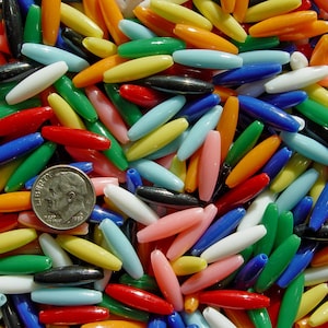19mm Multi Colors Spaghetti Craft Beads 200pc