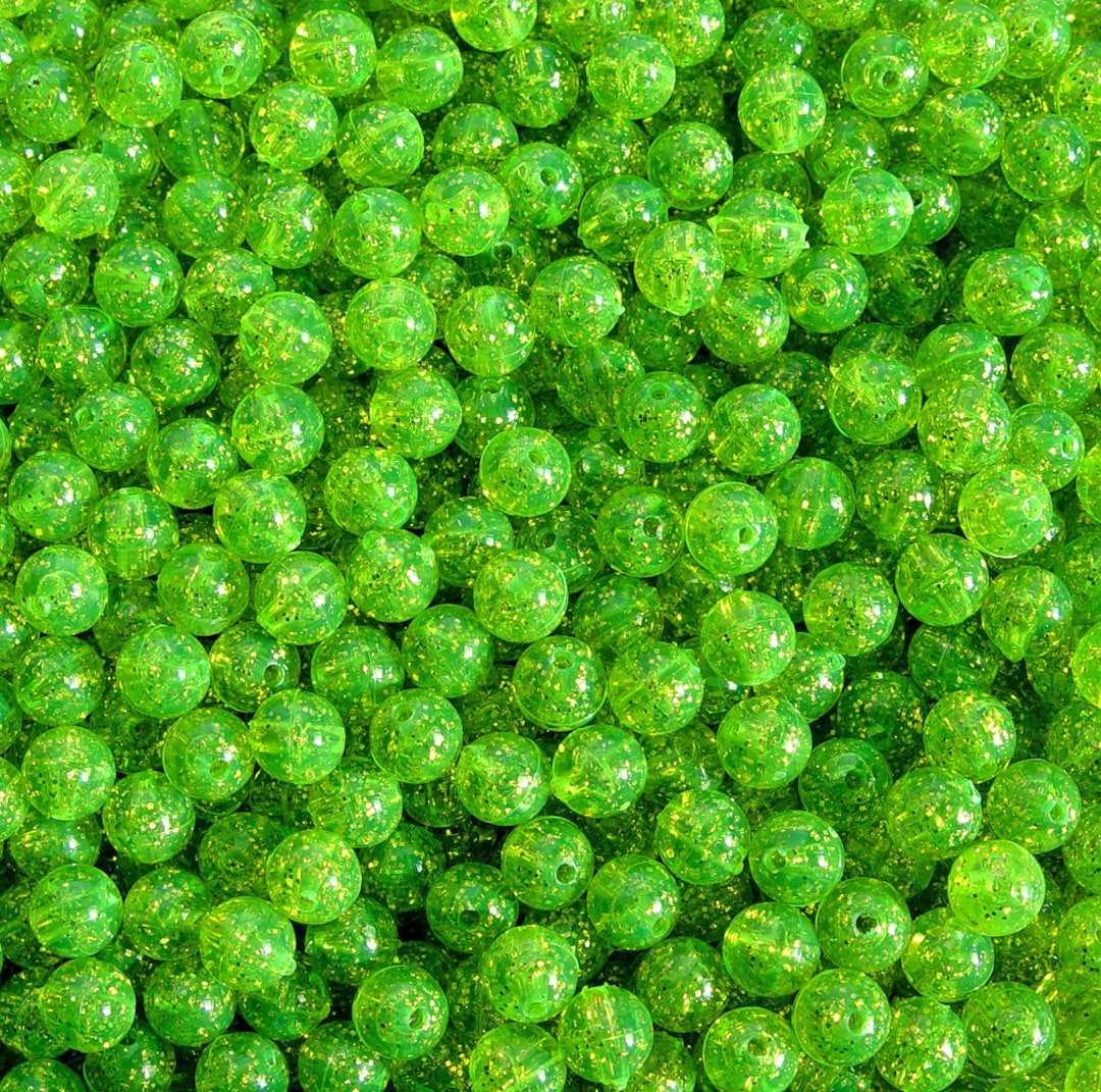 8mm Lime Roe Round Beads With Gold Sparkle 250pc Made in USA for School  Fishing Lures Church Crafts -  Canada