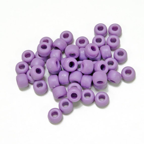Dark Purple Pearl 9x6mm Pony Beads 500pc Made in USA for School Crafts Hair  Decor Kandi Jewelry 