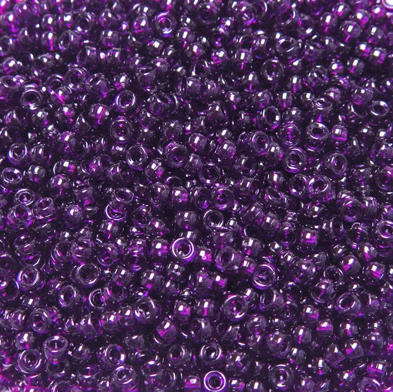 Transparent Maroon Mini Pony Beads made in USA 1000pc crafts kids school kandi