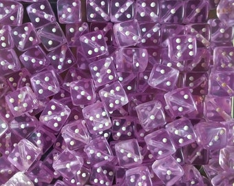 15 Dice Beads Light Pink 11mm Cube Etsy