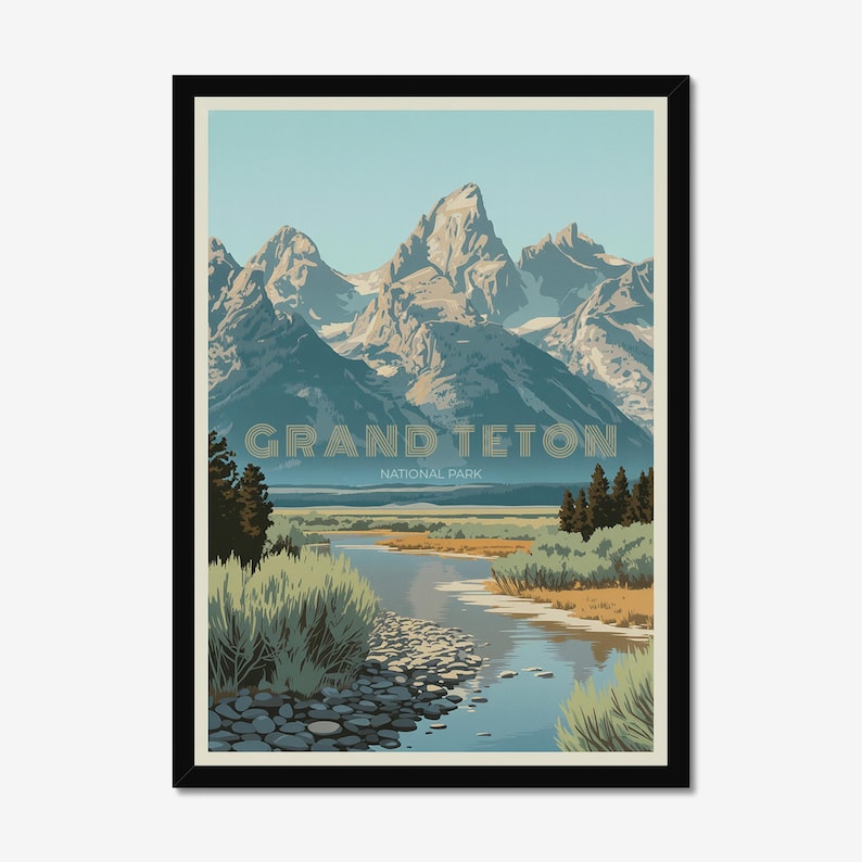 Affiche Touristique Du Parc National De Grand Teton Affiche Vintage Du affiche-touristique-du-parc-national-de-grand-teton-affiche-vintage-du