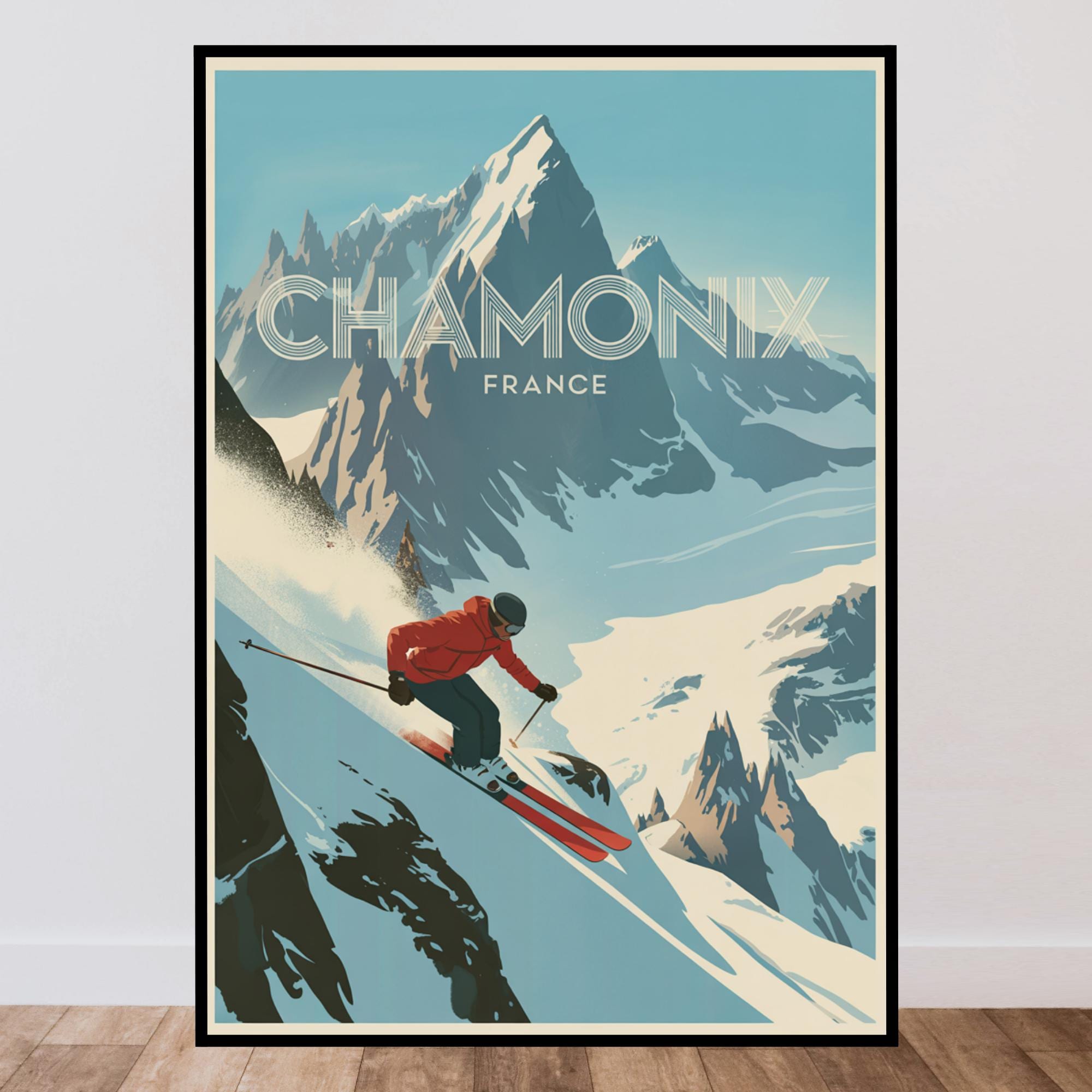 CHAMONIX MT BLANC FRANCE SOUVENIR SKI SKI PATCH VOYAGE Rare