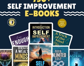 PLR EBOOKS Selbstentwicklungs-Bundle/750 Digitale Bücher mit Weiterverkaufsrechten/Ebook-Bundle/Persönliche Entwicklung/Digitales Produkt pasives Einkommen/MRR