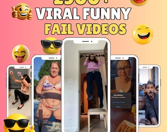 2500+ Funny Fails Viral Hook-videobundel TikTok-rollen YouTube Shorts Instagram-inhoud PLR MRR gezichtsloze video's