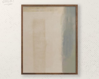 Minimalist Abstract Wall Art – Neutral Beige and Gray Modern Print – Soft Contemporary Painting