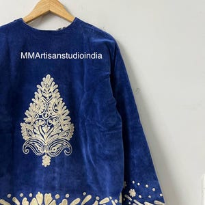 Handmade Velvet Jacket – Floral Embroidered Coat – Boho Suzani Style Festival Outerwear – Women’s Ethnic Clothing image 10