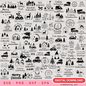 German Christmas SVG Bundle: German &quot;Weihnachten&quot; Designs (Digital Download)