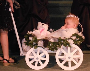 Small Flower Girl Wedding Wagon - Gloss White or Ivory