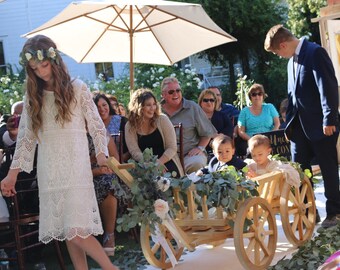 Large Flower Girl Wedding Wagon - Unfinshed