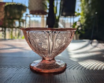 Vintage 1930's Delphite Milky Blue Depression Glass Jeanette